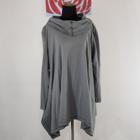 neon buddha Tops - NWT Grey Neon Buddha Kalie Cowl Tunk SZ 2X